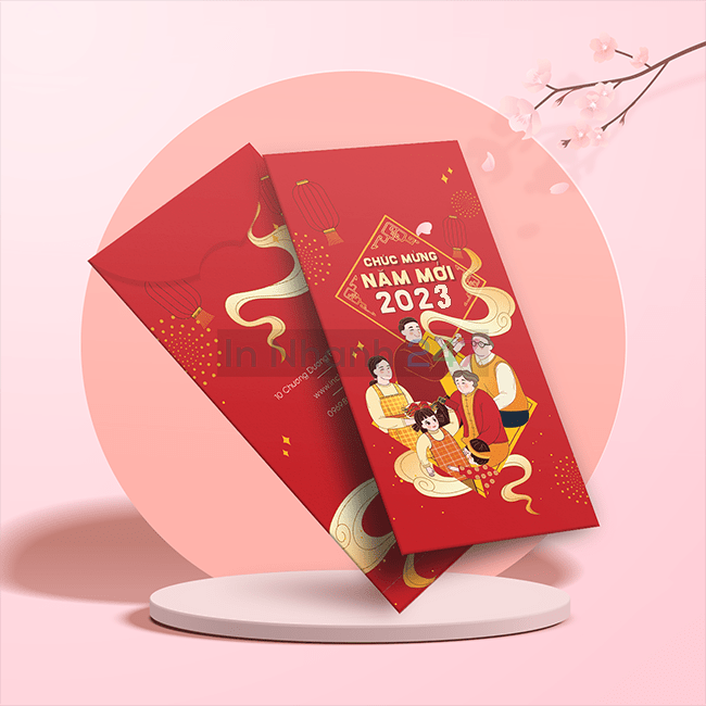 Lì xì tết Quý Mão 2023 mẫu 12 Lì xì tết Quý Mão 2023 mẫu 12