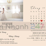 Thiệp cưới in ảnh lịch 2