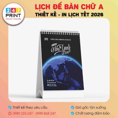 Lịch để bàn chữ A 2026-27