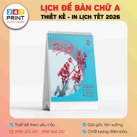Lịch để bàn chữ A 2026-26