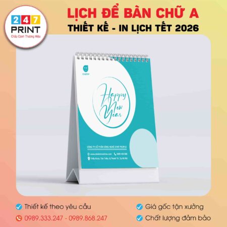 Lịch để bàn chữ A 2026-20