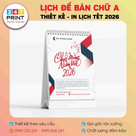 Lịch để bàn chữ A 2026-19