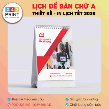 Lịch để bàn chữ A 2026-09