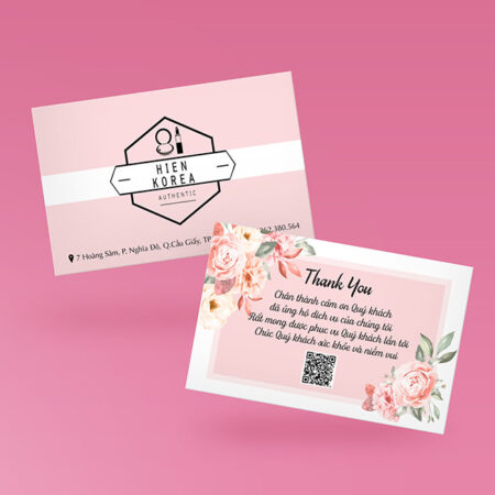 Card visit dạng thiếp cảm ơn