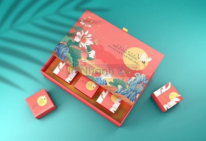 Hộp bánh trung thu đỏ đẹp