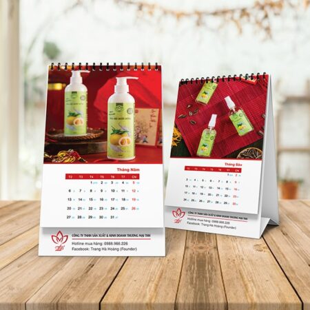 Lịch để bàn chữ A dọc Gel ủ bưởi rừng