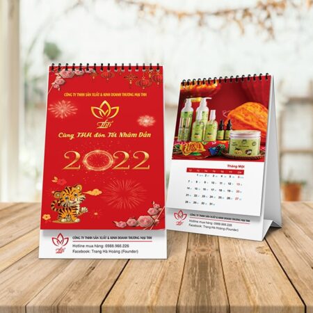 Lịch để bàn chữ A dọc Gel ủ bưởi rừng