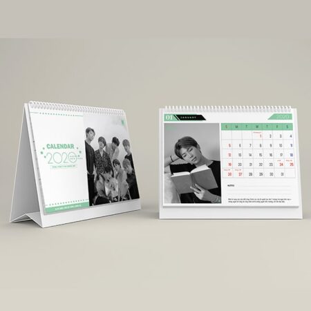 Lịch để bàn chữ A ngang Kpop