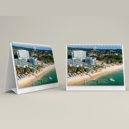 Lịch để bàn chữ A ngang Sunset