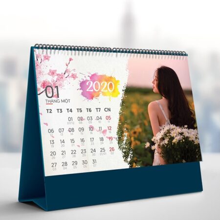 Lịch để bàn chữ A ngang cá nhân