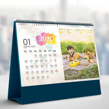 Lịch để bàn chữ A ngang cá nhân