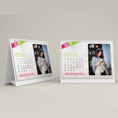 Lịch để bàn chữ A ngang cá nhân