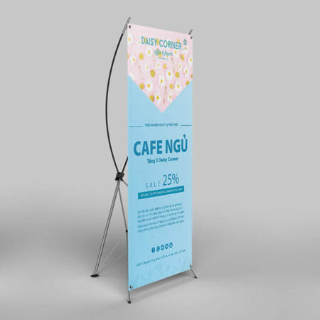 Standee chữ X cafe ngủ