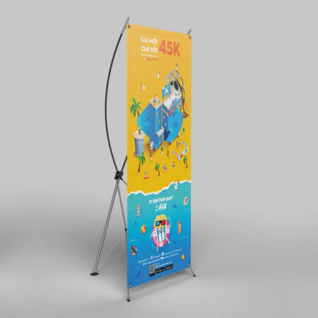 Standee chữ X giá vé 45k