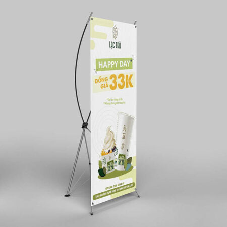 Standee chữ X lạc trà