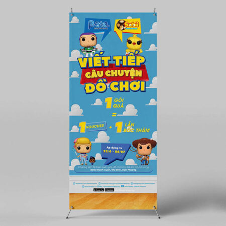 Standee chữ X rạp Beta