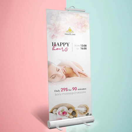 Standee cuộn chăm sóc Spa