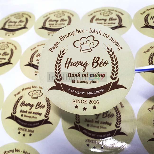 Sticker decal giấy tròn Hương Béo Sticker decal giấy tròn Hương Béo