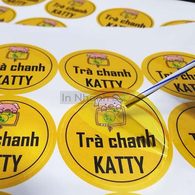 Sticker decal trong trà chanh Katty Sticker decal trong trà chanh Katty