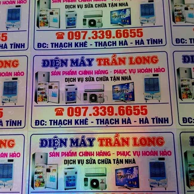 Tem bảy màu điện máy Trần Long Tem bảy màu điện máy Trần Long