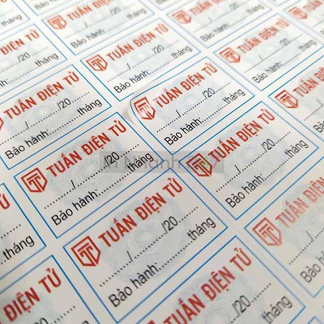 Tem bảo hành Tuấn Điện Tử Tem bảo hành Tuấn Điện Tử