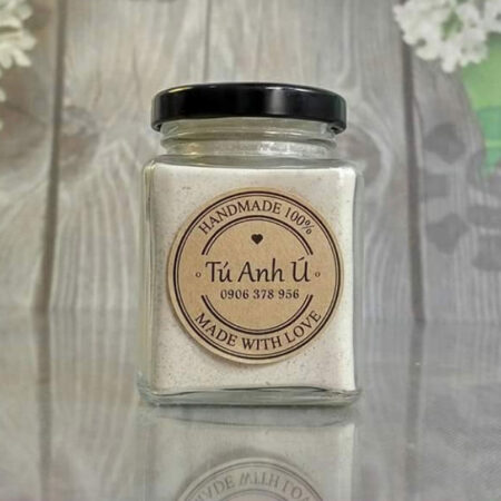 Tem decal Kraft tròn dán lọ thủy tinh