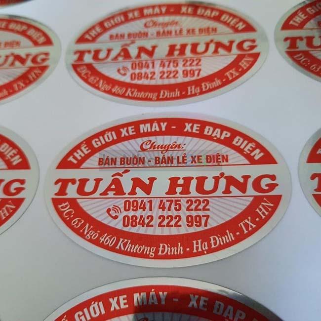 Tem decal bạc Tem decal bạc