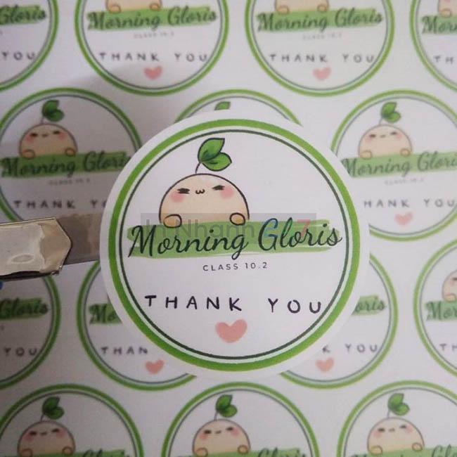 Tem decal giấy tròn Tem decal giấy tròn