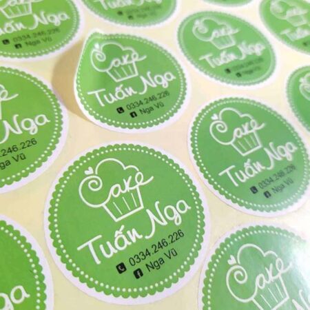 Sticker decal giấy tròn