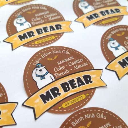 Tem decal giấy bế demi hình thù