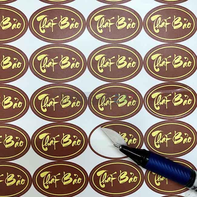 Tem decal giấy cán bóng Thất Bảo Tem decal giấy cán bóng Thất Bảo