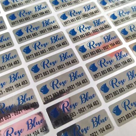 Tem decal gương Rose Blue