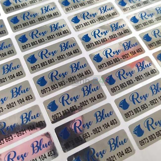 Tem decal gương Rose Blue Tem decal gương Rose Blue