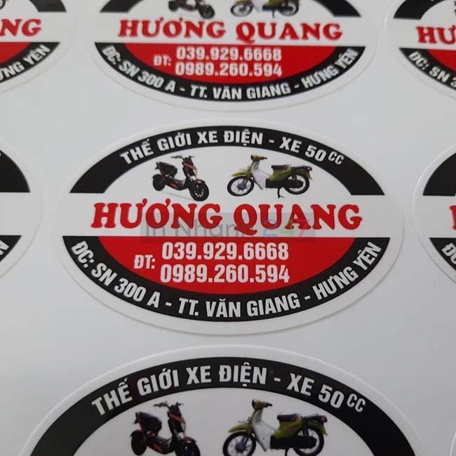 Sticker decal nhựa elip Sticker decal nhựa elip