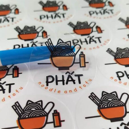 Sticker decal trong tròn