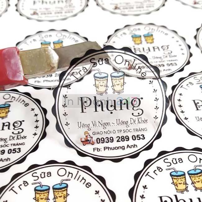 Tem decal trong trà sữa Phụng Tem decal trong trà sữa Phụng