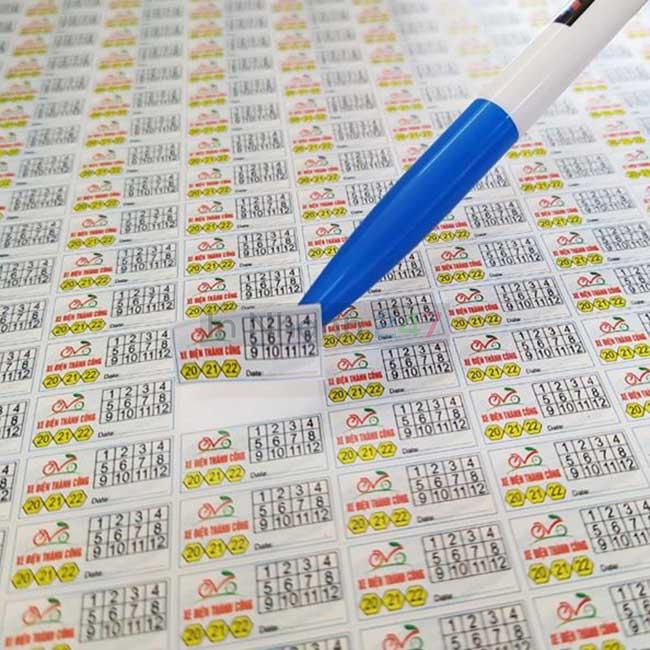 Tem vỡ bảo hành xe điện Thành Công Tem vỡ bảo hành xe điện Thành Công