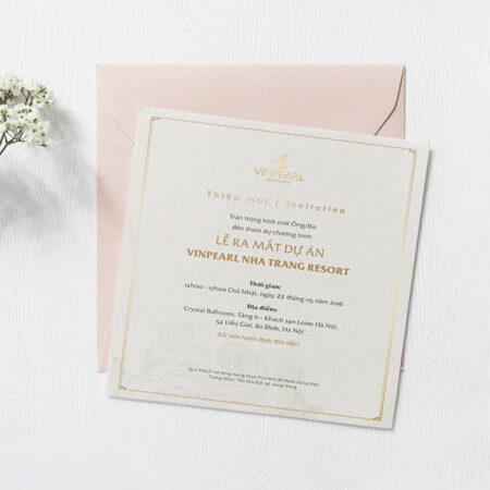 Thiệp mời lễ ra mắt dự án Vinpearl