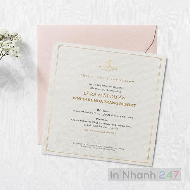 Thiệp mời lễ ra mắt dự án Vinpearl Thiệp mời lễ ra mắt dự án Vinpearl