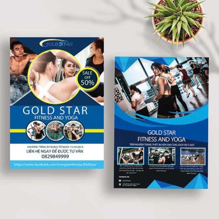 Tờ rơi Fitness Yoga Gold Star