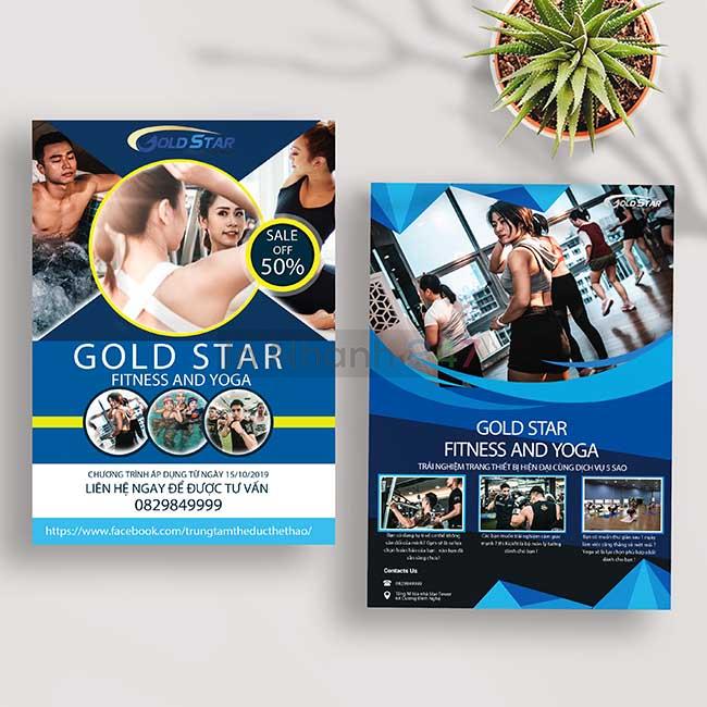 Tờ rơi Fitness Yoga Gold Star Tờ rơi Fitness Yoga Gold Star