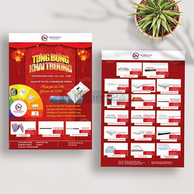 Tờ rơi khai trương chăn ga gối đệm Tờ rơi khai trương chăn ga gối đệm