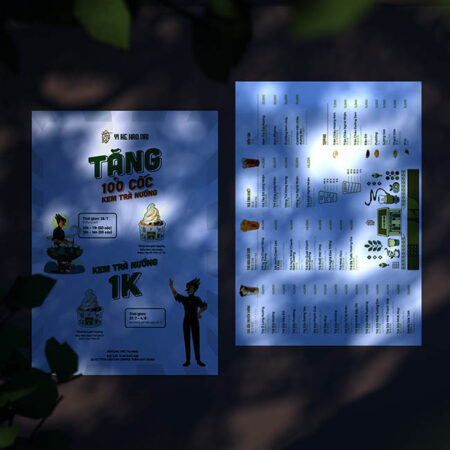 Tờ rơi trà sữa Yi He