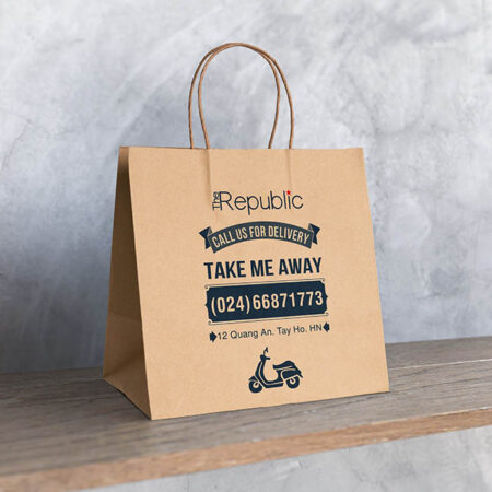 Túi giấy Kraft đồ uống Republic