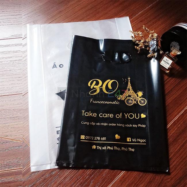 Túi nilon PE bóng đen hàng xách tay Túi nilon PE bóng đen hàng xách tay