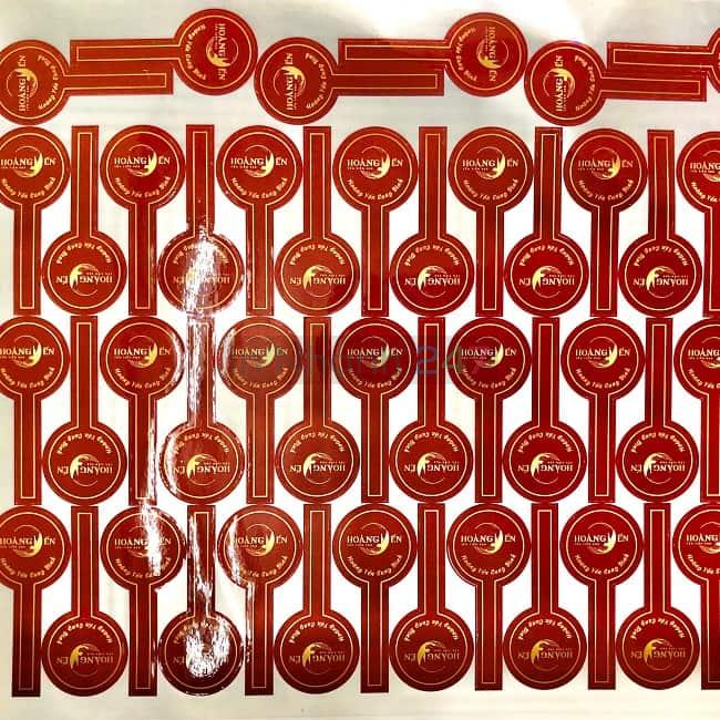 Bộ tem decal giấy Hoàng Yến ép nhũ cao cấp Bộ tem decal giấy Hoàng Yến ép nhũ cao cấp