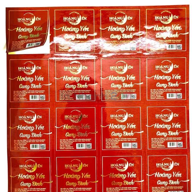 Bộ tem decal giấy Hoàng Yến ép nhũ cao cấp Bộ tem decal giấy Hoàng Yến ép nhũ cao cấp