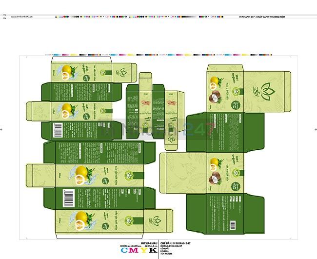 File bình in và khuôn hộp tinh dầu bưởi