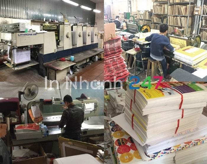 Hình ảnh sản xuất tại xưởng in nhanh 247