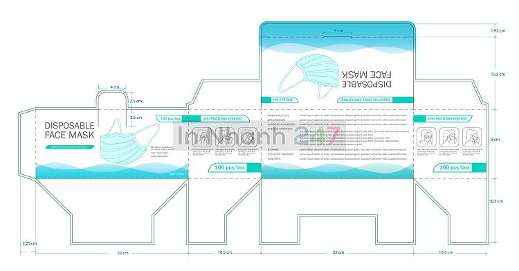 Kích thước hộp khẩu trang phổ biến
